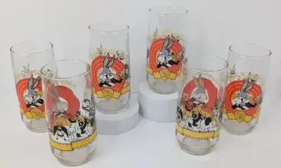 Bugs Bunny 50th Anniversary Drinking Glasses 