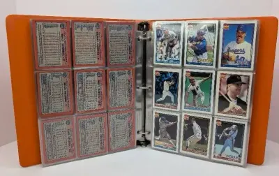 Binder of Baseball Trading Cards