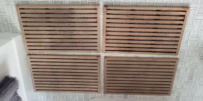 GREAT RESTORATION HARDWARE WOODEN FLOOR MATS