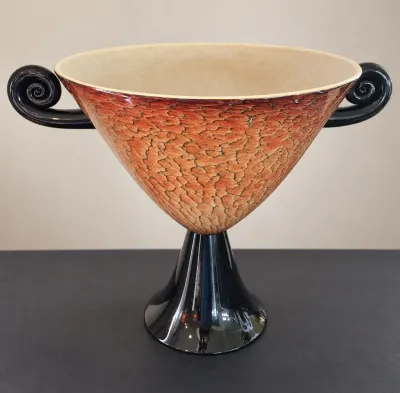 FOOTED GLASS URN