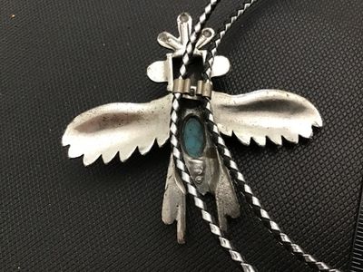 Vintage Native American Style Thunderbird Katchina Bolo Tie
