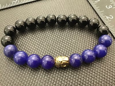 Beaded Stretch Bracelet with Buddha Accent