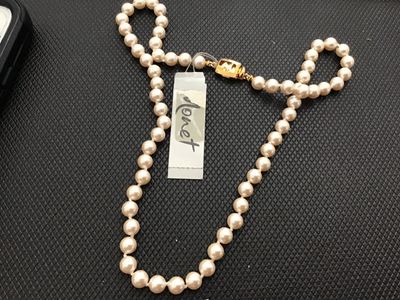 Vintage Monet With Tags Pearl Knotted Fashion Necklace