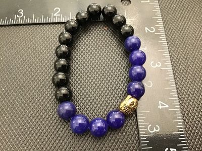 Beaded Stretch Bracelet with Buddha Accent