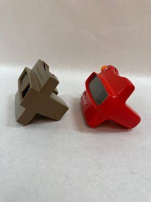 Vintage GAF View-Master 3D Viewers - Set of 2 (Red & Beige)