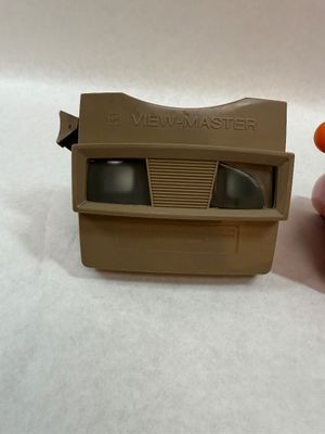 Vintage GAF View-Master 3D Viewers - Set of 2 (Red & Beige)