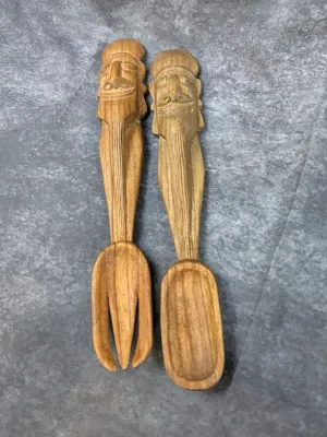 Carved spoon and fork