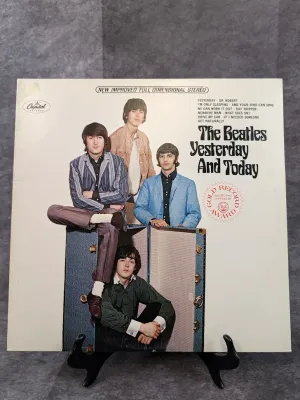 Vintage stereo vinyl record album, The Beatles "Yesterday And Today" (Capitol Records ST-2553), featuring the trunk cover art...