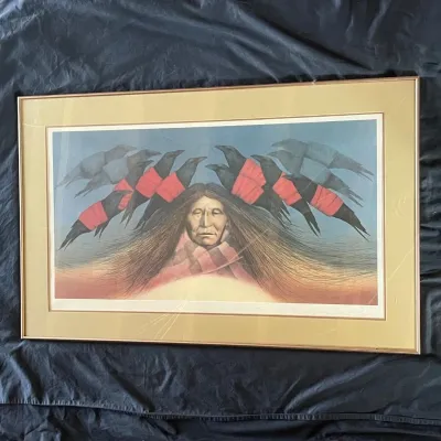 Sale Photo Thumbnail #48: 48 frank howell signed 1986 the crow messenger