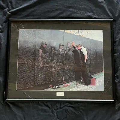 Sale Photo Thumbnail #96: 96 lee teter reflections 1988 vietnam veterans memorial framed print