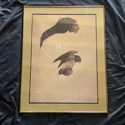 Sale Photo Thumbnail #41: 41 frank howell distant eyes double signed limited edition print