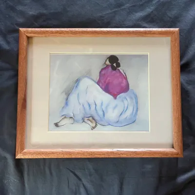 Sale Photo Thumbnail #106: 108 r c gorman reflections 1982 framed native american art print