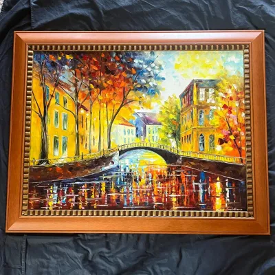 Sale Photo Thumbnail #3: 3 leonid afremov signed original oil painting on canvas