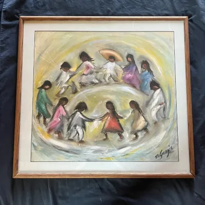 Sale Photo Thumbnail #104: 106 ted degrazia los ni os signed in image framed art print
