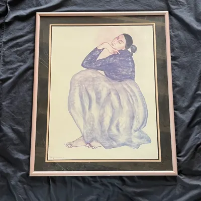 Sale Photo Thumbnail #99: 101 r c gorman signed in image southwest woman framed art print