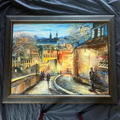 Sale Photo Thumbnail #2: 2 vadik suljakov evening sonata signed original painting on canvas