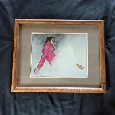 Sale Photo Thumbnail #108: 110 r c gorman julia 1982 framed native american art print