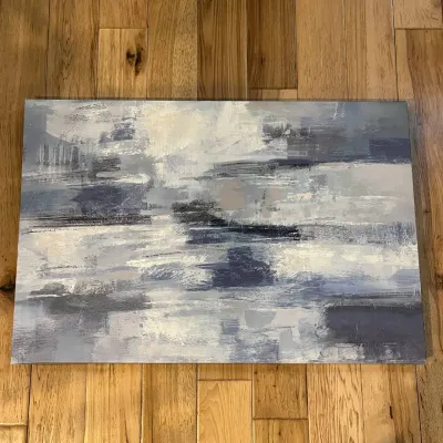 Sale Photo Thumbnail #126: 128 igned abstract textured canvas artwork artist undetermined
