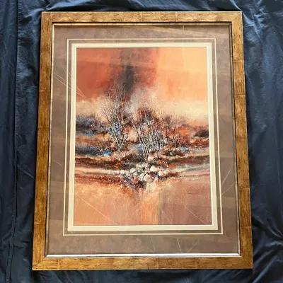 Sale Photo Thumbnail #20: 20 john l mendoza nws autumn s harvest is a memory original watercolor