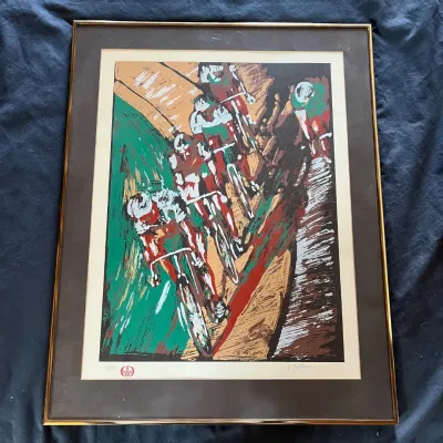 Sale Photo Thumbnail #84: 84 vesa peltonen signed numbered limited edition cycling print