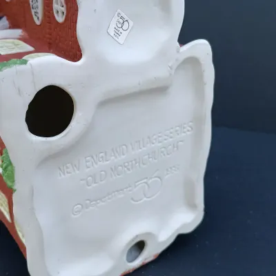 LOT 122: Department 56 North Pole Series Weather and Time Observatory with New England Village Series Old North Church