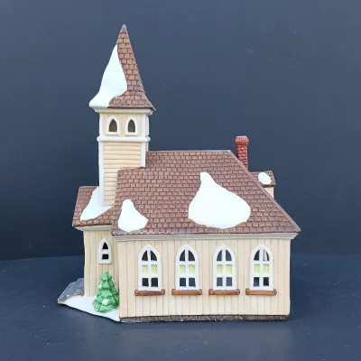 LOT 127: Department 56 New England Series Sleepy Hollow Ichabod Crane's Cottage, Sleepy Hollow Church and Harvest Time