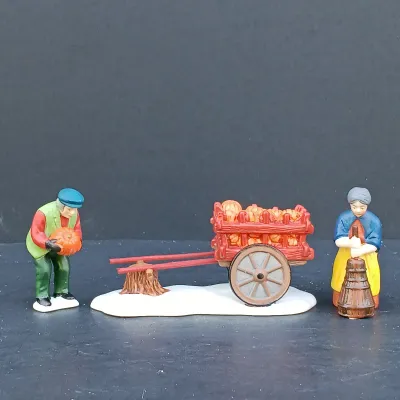 LOT 127: Department 56 New England Series Sleepy Hollow Ichabod Crane's Cottage, Sleepy Hollow Church and Harvest Time