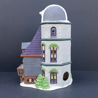 LOT 122: Department 56 North Pole Series Weather and Time Observatory with New England Village Series Old North Church
