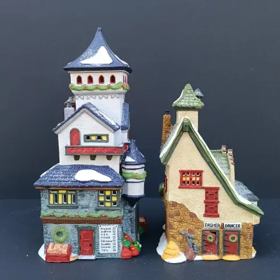 LOT 121: Department 56 North Pole Series Post Office, Santa's Workshop and Reindeer Barn