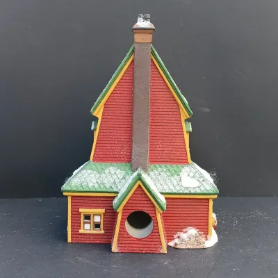 LOT 134: Department 56 North Pole Series Santa's Rooming House, Neenee's Dolls & Toys, and End of the Line