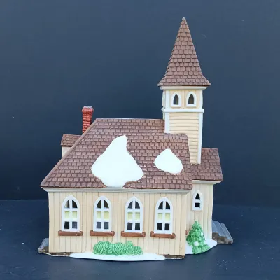 LOT 127: Department 56 New England Series Sleepy Hollow Ichabod Crane's Cottage, Sleepy Hollow Church and Harvest Time
