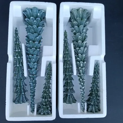 LOT 125: Department 56 North Pole Series Start a Tradition Set with Pencil Pines