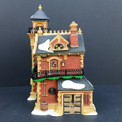 LOT 126: Department 56 Dickens' Village Series Ashwick Lane Hose & Ladder, Nephew Fred's Flat and Candle Shop