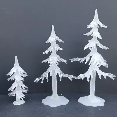LOT 129: Department 56 North Pole Series Santa's Visiting Center Gift Set with Village Icicle Trees