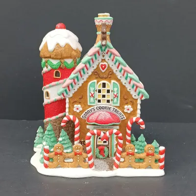 LOT 166: Department 56 North Pole Series Ginny's Cookie Treats Set, Christmas Fun Run and Have a Seat Elves