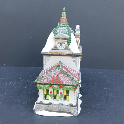 LOT 130: Department 56 North Pole Series Hall of Records, The Glacier Gazette and Early Rising Elves