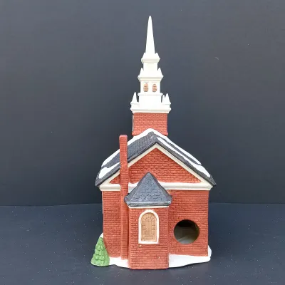 LOT 122: Department 56 North Pole Series Weather and Time Observatory with New England Village Series Old North Church