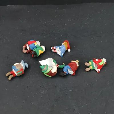 LOT 166: Department 56 North Pole Series Ginny's Cookie Treats Set, Christmas Fun Run and Have a Seat Elves