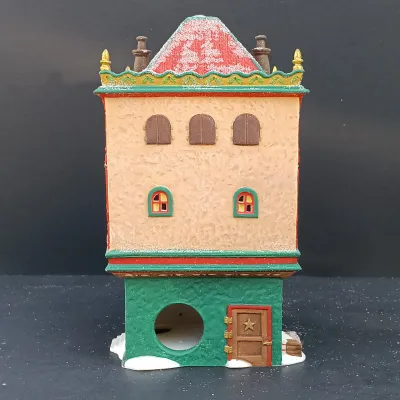 LOT 164: Department 56 North Pole Series Marie's Doll Museum and Jack In The Box Plant No. 2