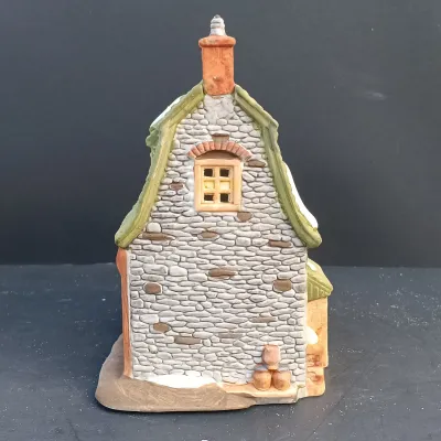 LOT 163: Department 56 Dickens' Village Series Mermaid Fish Shoppe, White Horse Bakery and Scrooge and Marley Counting House