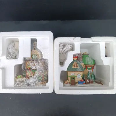 LOT 167: Department 56 North Pole Series Mini-Donut Shop and Cold Care Clinic