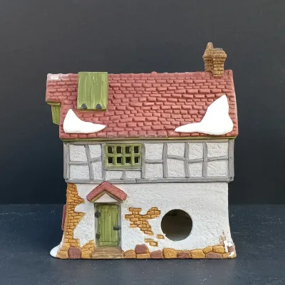 LOT 163: Department 56 Dickens' Village Series Mermaid Fish Shoppe, White Horse Bakery and Scrooge and Marley Counting House