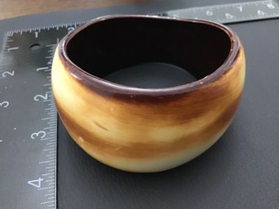 Vintage Faux Tortoiseshell Bakelite Style Chunky Bangle Bracelet