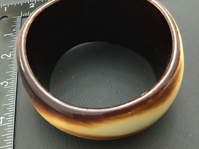 Vintage Faux Tortoiseshell Bakelite Style Chunky Bangle Bracelet