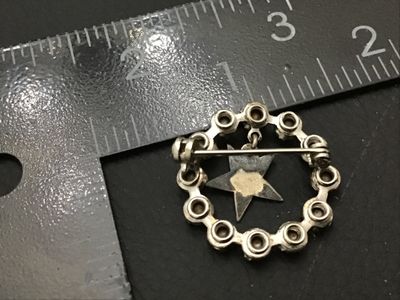 Vintage Order of the Eastern Star Rhinestone Wreath Brooch Pin