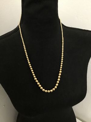 Vintage Gold-Tone Graduated Bead Necklace