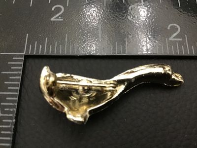 Vintage Enamel Goose Brooch Pin