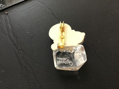 Vintage Hallmark Merry Christmas Eskimo and Polar Bear Brooch Pin