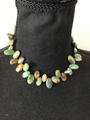 Vintage Natural Turquoise Nugget Bead Necklace