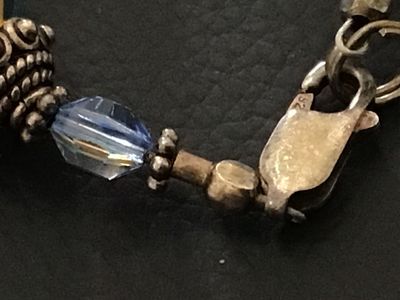 Sterling Silver and Faceted Crystal Bead Bracelet